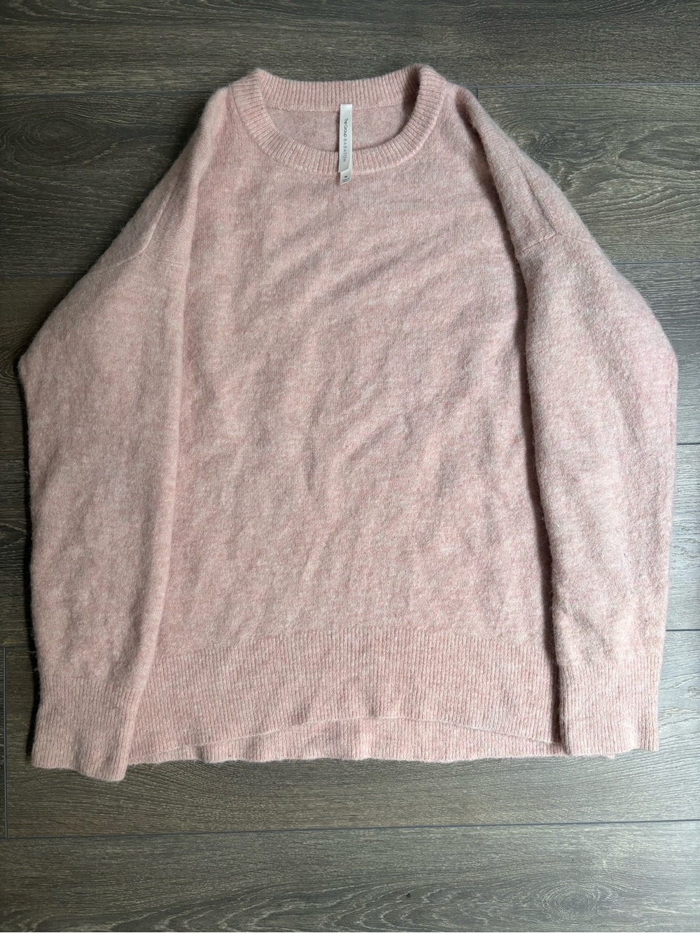 Aritzia Babaton Alpaca Wool Pink Crewneck Sweater